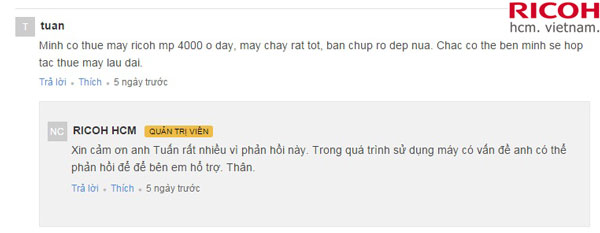 phản hồi của khách hàng