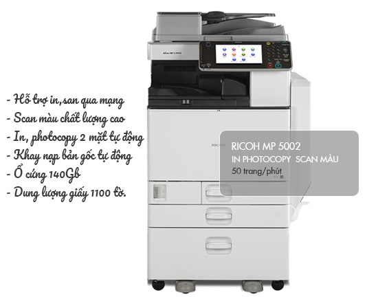 máy photocopy được thuê nhiều nhất ricoh mp 5002