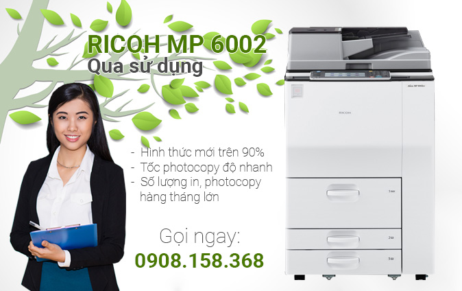 máy photocopy ricoh mp 6002 cho dịch vụ