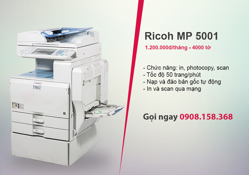 cho thuê máy photocopy ricoh mp 5001