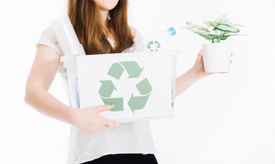 bỏ rác phân loại trong văn phòng